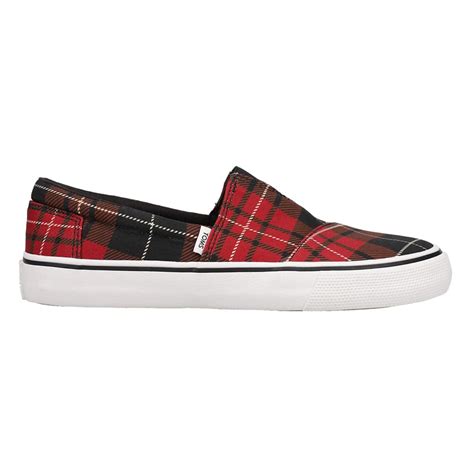Buy TOMS Women_Sneaker_Red Tartan Printed Canvas, Women's Sneakers, red ...