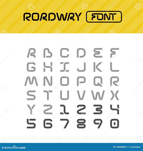 Roadway Font. Drive Way Path Style Letters Set Stock Vector - Illustration of concept, design ...