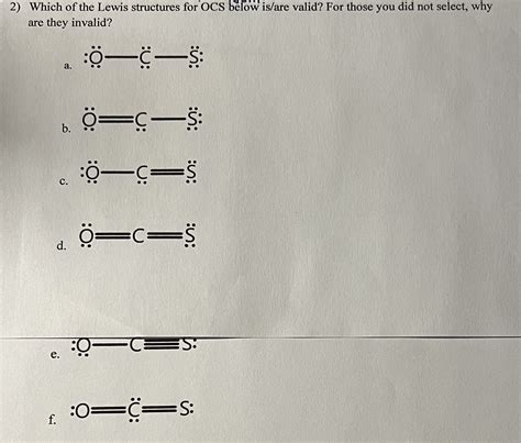 Ocs Lewis Structure