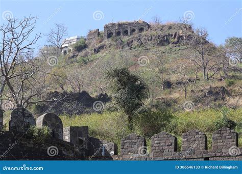 Daulatabad Fort Near Aurangabad, Maharashtra, India. Stock Image - Image of india, fortress ...