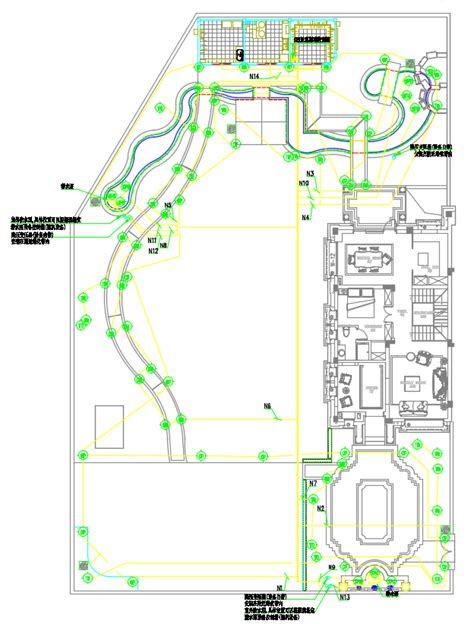 别墅庭院景观设计全套施工图纸（含水电）免费下载 - 景观规划设计 - 土木工程网
