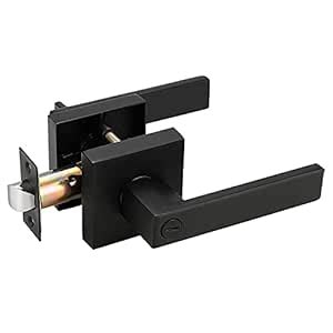 Matte Black Privacy Lever Door Handle, Keyless Door Levers Interior ...