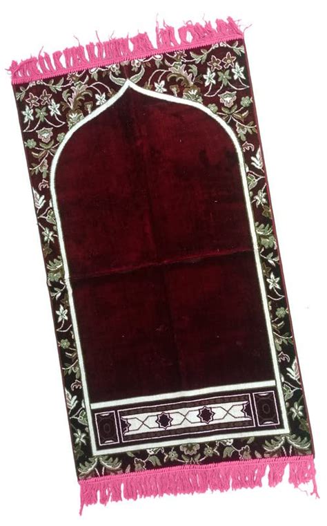 Buy ADIRNY Velvet Prayer Mat Musalla Janamaz for Namaz Muslim 46x26 ...