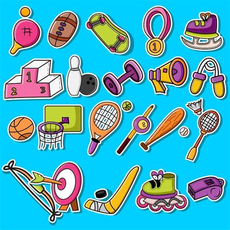 Sports equipment cartoon Images - Free Download on Freepik