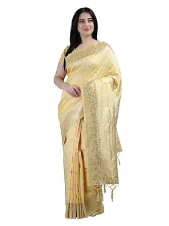 Buy Garden Vareli Art Silk Jacquard All Over Design Zari Border Saree ...