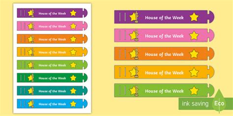 Whole School House of the Week Wristband (teacher made)