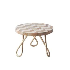 MIS Handicraft Zic-Zac Wood & Metal Pizza Cake Stand | Diameter, Multi ...
