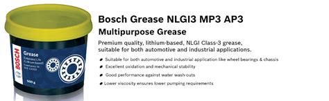 Bosch F002H23025 NLGI3 MP3 AP3 Wheel Bearing Grease (0.5 L) : Amazon.in ...