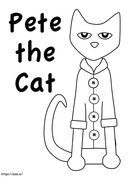 Pete The Cat 2 coloring page