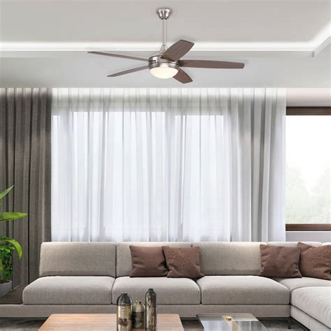 Harbor Breeze Beach Creek 44-in Brushed Nickel with Nutmeg/Java Blades ...