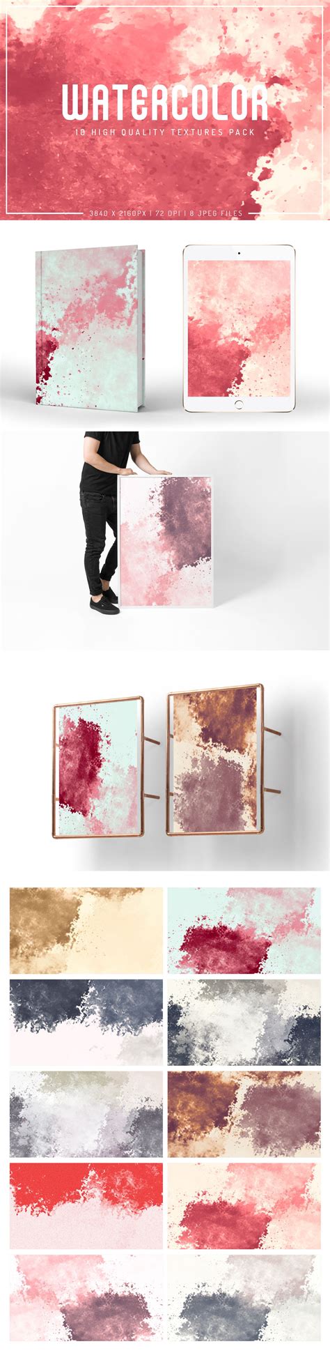 Free Watercolor Textures Pack on Behance | Texture packs, Watercolor ...