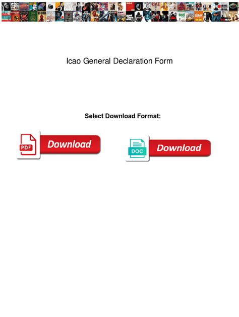 Fillable Online Icao General Declaration Form. Icao General Declaration ...