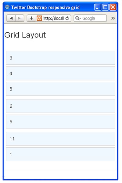 Bootstrap Responsive Grid 的图像结果