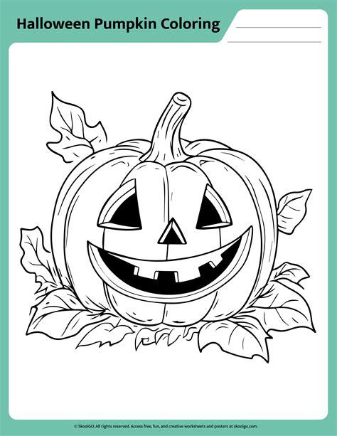 Colouring Pages Halloween Pumpkin - Jenny Printable