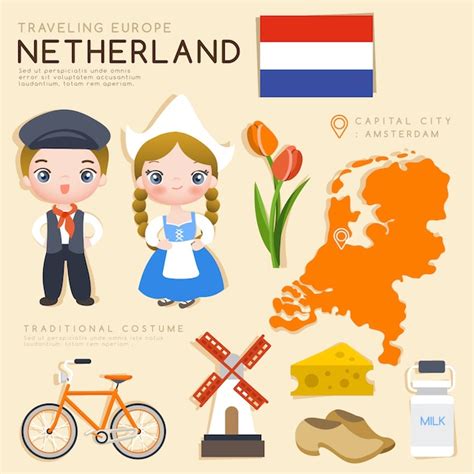 Infográfico europeu com trajes tradicionais e atrações turísticas ...