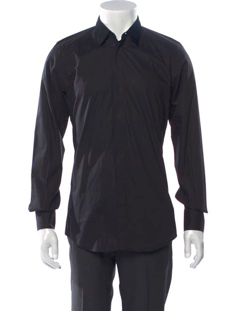 Dolce & Gabbana Long Sleeve Dress Shirt - Black Dress Shirts, Clothing ...