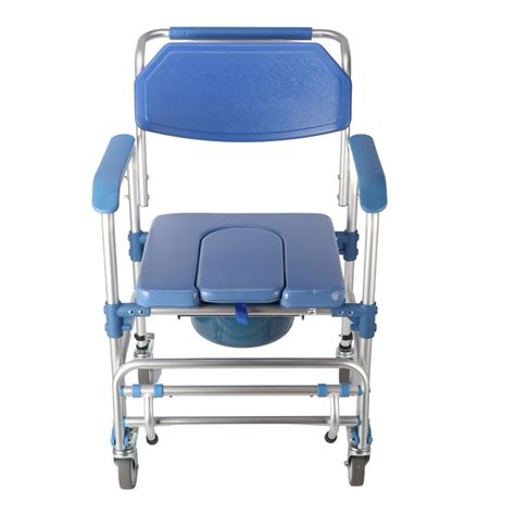 Buy MYOYAY Shower Chair with Wheels Lightweight Medical Toilet Rolling ...