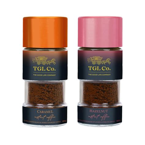 TGL Co. The Good Life Company Hazelnut & Caramel Instant Coffee Bottle ...