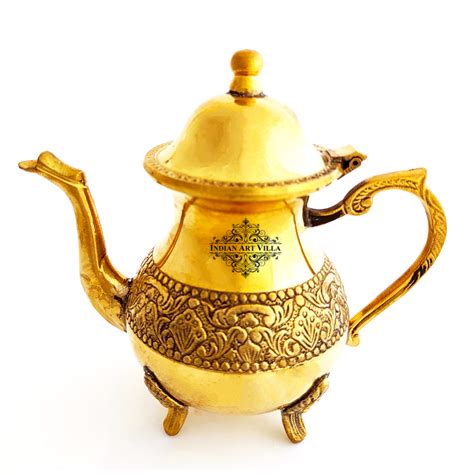 Brass Tea Kettle with Tin Lining | Indian Art Villa