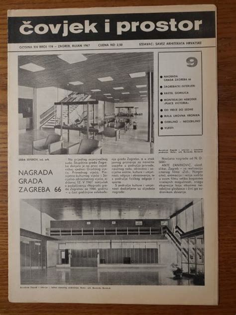Časopis ČOVJEK I PROSTOR 1967. - 12 brojeva (kompletno godište)