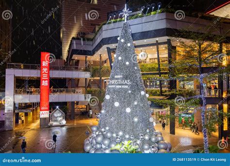 Night View of the Christmas Decoration of Xinyi District Area Editorial Stock Image - Image of ...