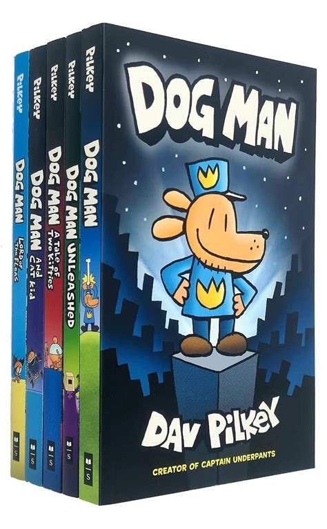 Buy Dog Man Series 1-5 Books Collection Set By Dav Pelkey (Dog Man ...