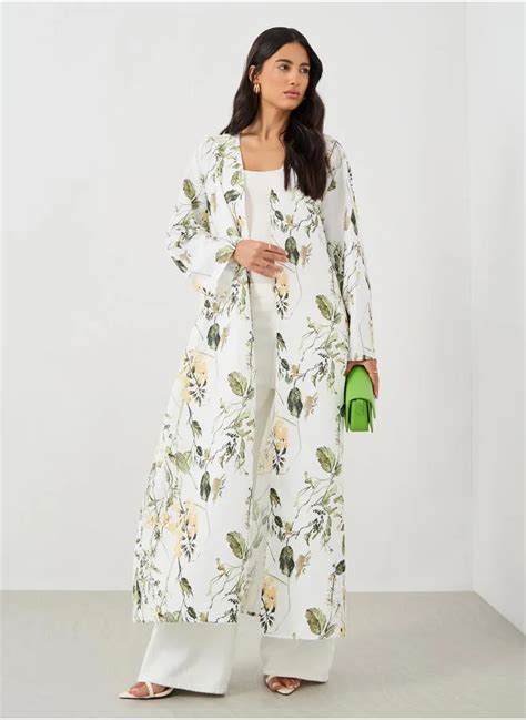 Styli Styli Floral Print Regular Fit Maxi Length Kimono for Women ...