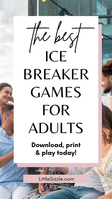 The Best Ice Breaker Games for Adults Printable Conversation Starters ...