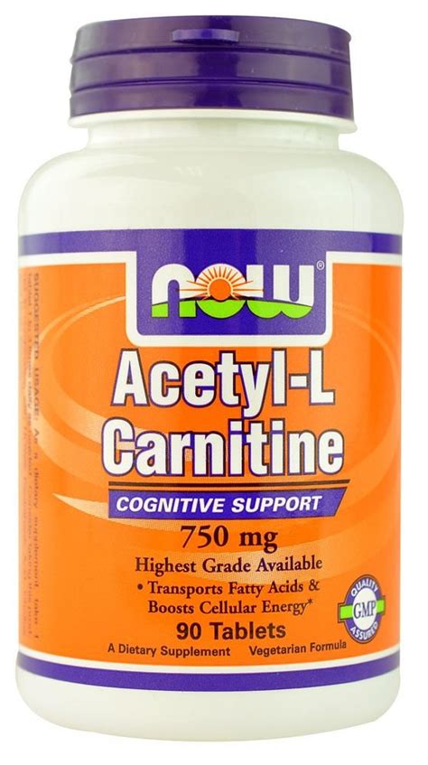 NOW Foods Acetyl-L-Carnitine - 750 mg - 90 Tablets : Amazon.in: Health ...