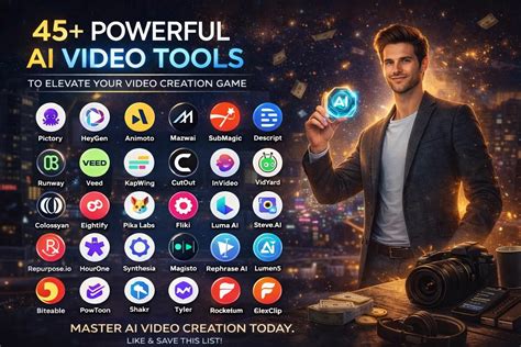 🎬 45+ Powerful AI Video Tools to Improve Your Video Creation Game