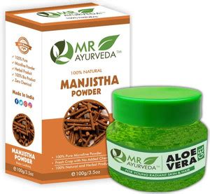 MR Ayurveda 100% Natural Aloe Vera Gel and Manjistha Powder - Combo ...