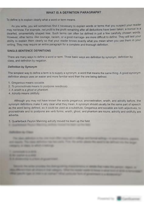 Image result for Definition Paragraph Examples