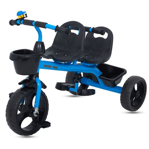 Baybee Twin Seat Kids Tricycle Convertible Baby Tricycle Kid's Trike ...