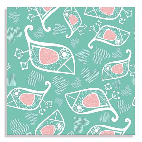 Snoogg Canvas Wall Art Painting White Birds Blue Pattern UnFramed Decor ...