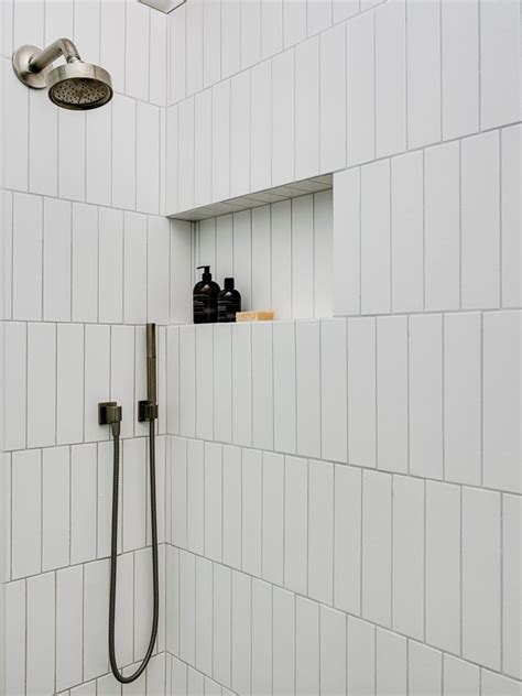 Vertical Subway Tile Bathroom There's Nowhere To Go But Up With