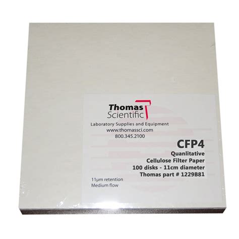 Thomas CFP4-150 Cellulose Qualitative Filter Paper, 20-26 Micron, Fast ...