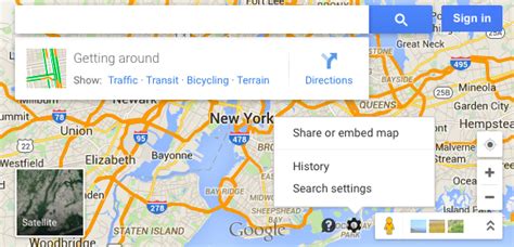 Image result for Google Maps Menu