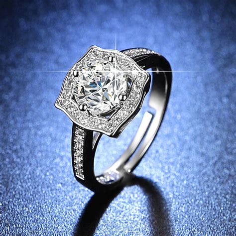 Buy Designs & You Silver Plated Crystal Studded Anti Tarnish Solitaire ...