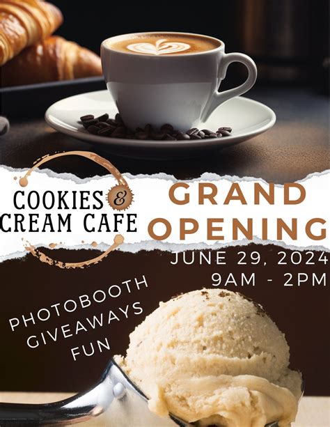 Cookies & Cream Cafe Grand Opening!, 308 N Washington St, Melrose, WI ...