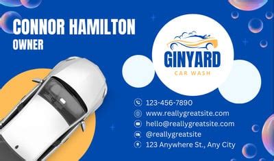 Car Wash Business Cards 的图像结果