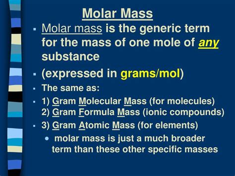 Image result for Molar Mass Examples