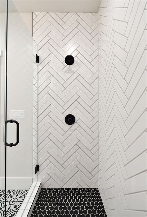 Black Chevron Tile Bathroom – HOMYSTYLE