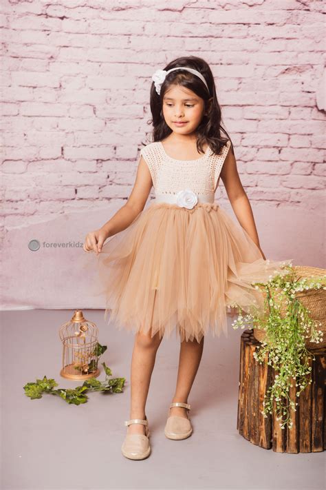 Buy Mocha Crochet Tutu Dress for Little Girls Online - ForeverKidz