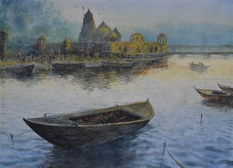 "Radiant Energy": Steel Grey Watercolor Painting by Avishkar Vispute ...