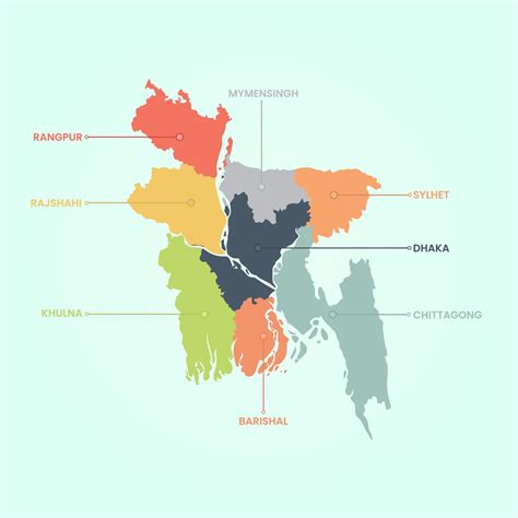 Modern detailed map infographic of bangladesh 13724478 Vector Art at ...