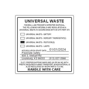 Image result for Universal Waste Sticker Label