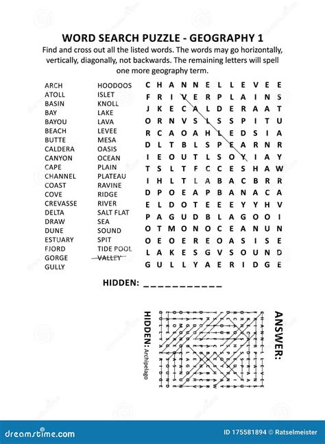 Image result for Geography Word Search Printable