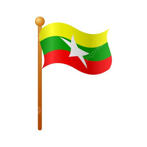 Myanmar Flag, Myanmar, Flag, National PNG and Vector with Transparent ...