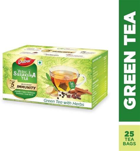 Dabur Vedic Suraksha Green Tea Bags Box Price in India - Buy Dabur ...