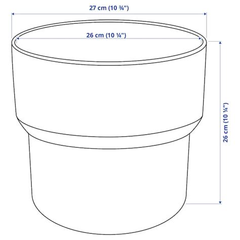 FÖRENLIG plant pot, in/outdoor white, 24 cm (9 ½") - IKEA